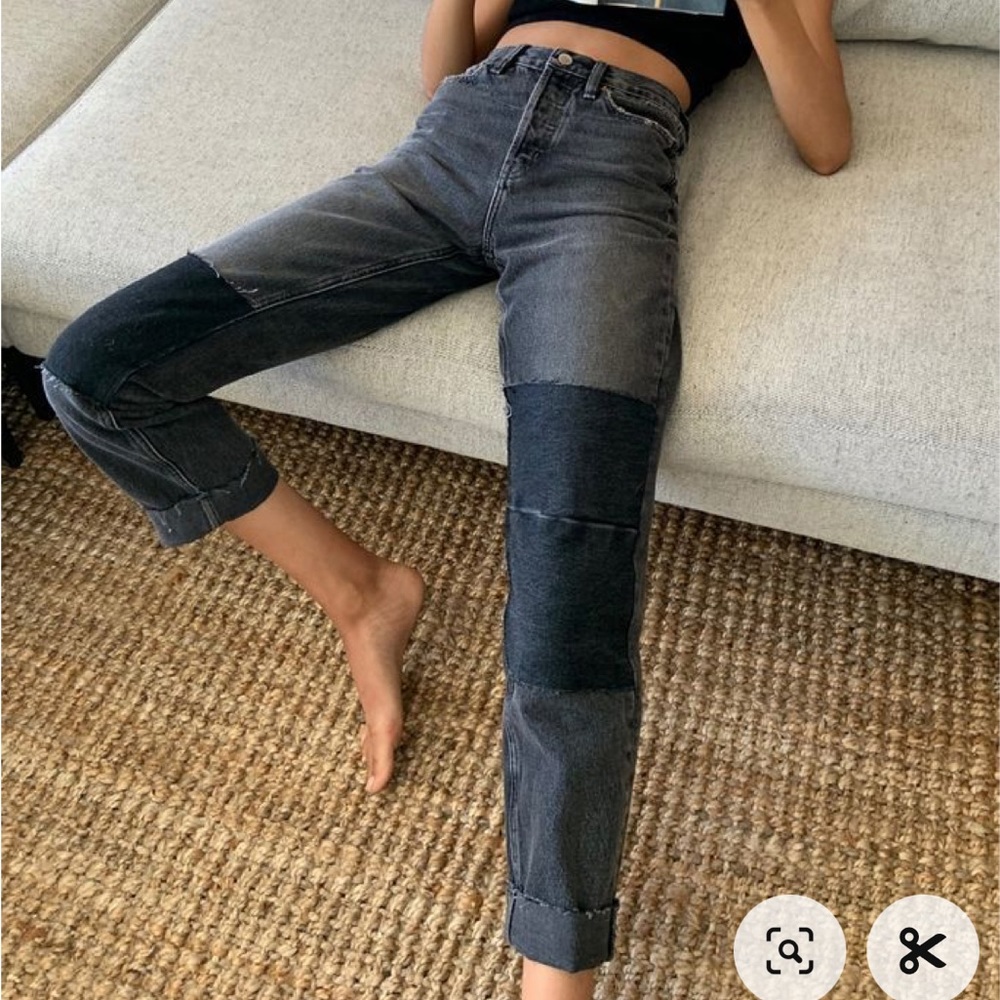 BDG patchwork black denim size 25